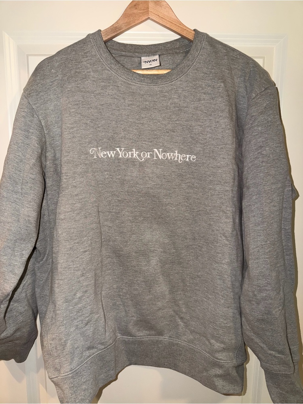 New York or Nowhere Gray Crewneck Sweatshirt by NYON